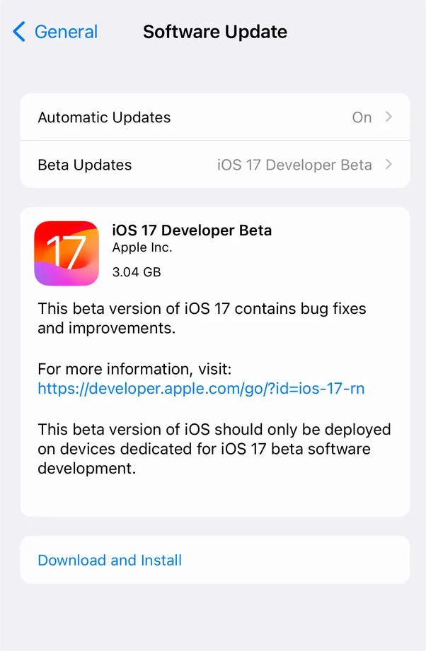 ios 17 iphone 15