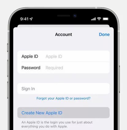 sign in apple id