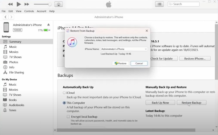 rstore backup