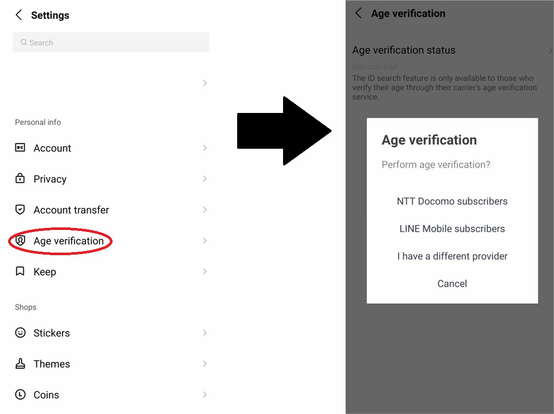 line age verification
